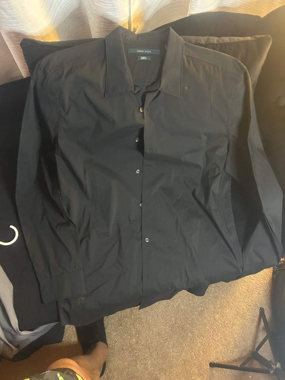 Perry Ellis Black Dress Shirt